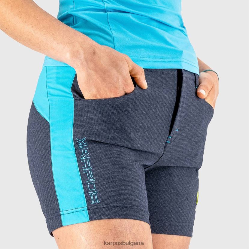 кратко| мароканско синьо/синя птица Жени Karpos santa croce w къс FZ08Z1604