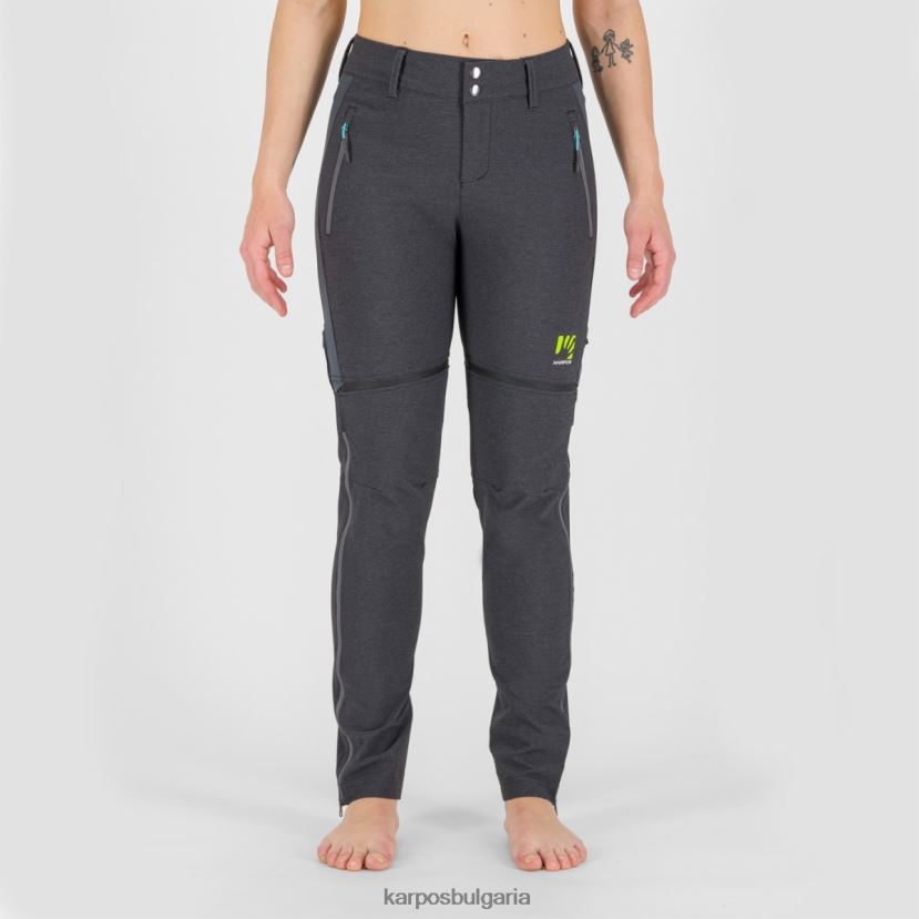 панталон| черно/тъмно сиво Жени Karpos Санта Кроче с панталон с цип FZ08Z1429