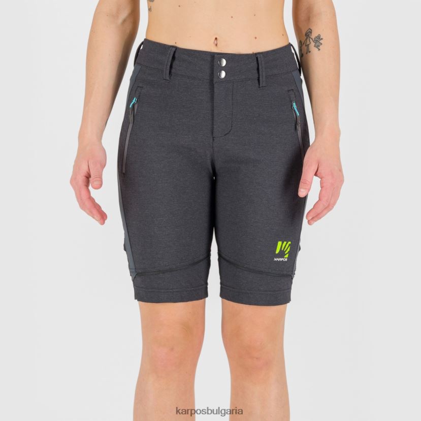 панталон| черно/тъмно сиво Жени Karpos Санта Кроче с панталон с цип FZ08Z1429