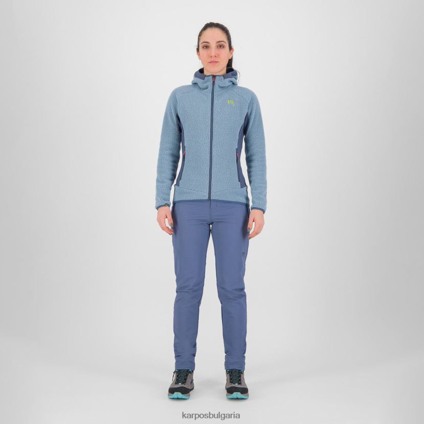 руно| планински извор/берингово море Жени Karpos Суичър от 80-те с полар FZ08Z1117