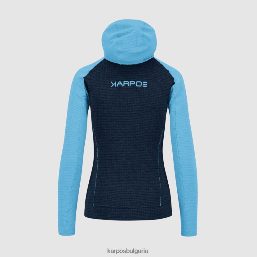 руно| небесен капитан/син атол Жени Karpos амбриззола с качулка с пълен цип FZ08Z1164