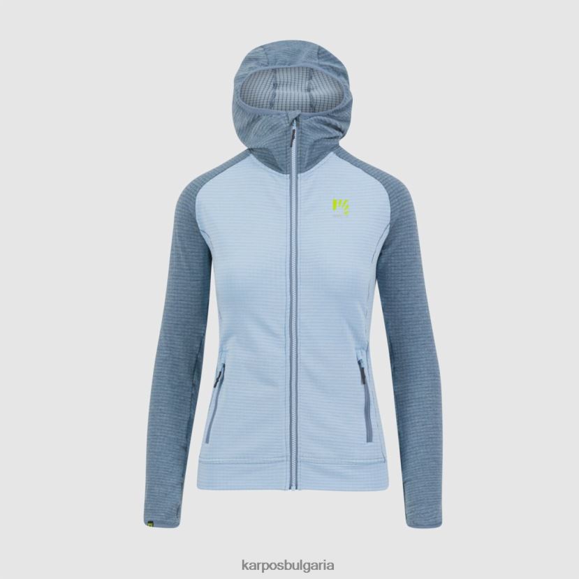 руно| аквамарин/изворно езеро Жени Karpos амбриззола с качулка с пълен цип FZ08Z1167