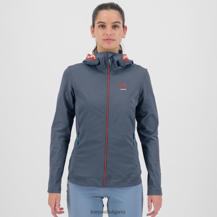 руно| ретро индиго/горещ корал Жени Karpos суичър с цял цип easyfrizz w FZ08Z1143