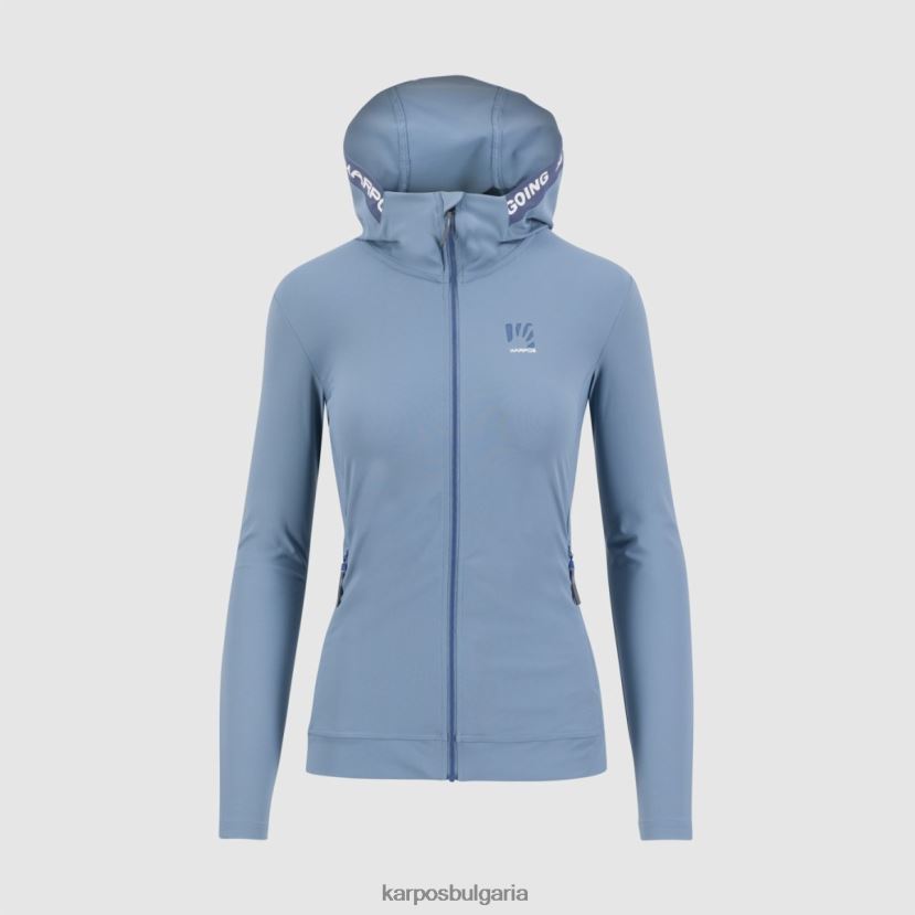 руно| пролетно езеро/винтидж индиго Жени Karpos суичър с цял цип easyfrizz w FZ08Z1145