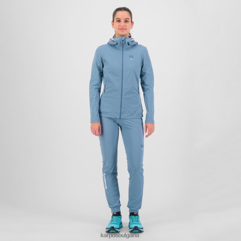 руно| пролетно езеро/винтидж индиго Жени Karpos суичър с цял цип easyfrizz w FZ08Z1145