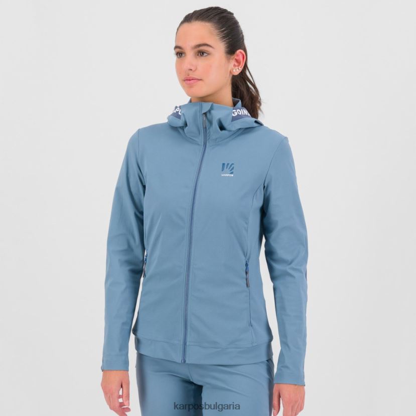 руно| пролетно езеро/винтидж индиго Жени Karpos суичър с цял цип easyfrizz w FZ08Z1145