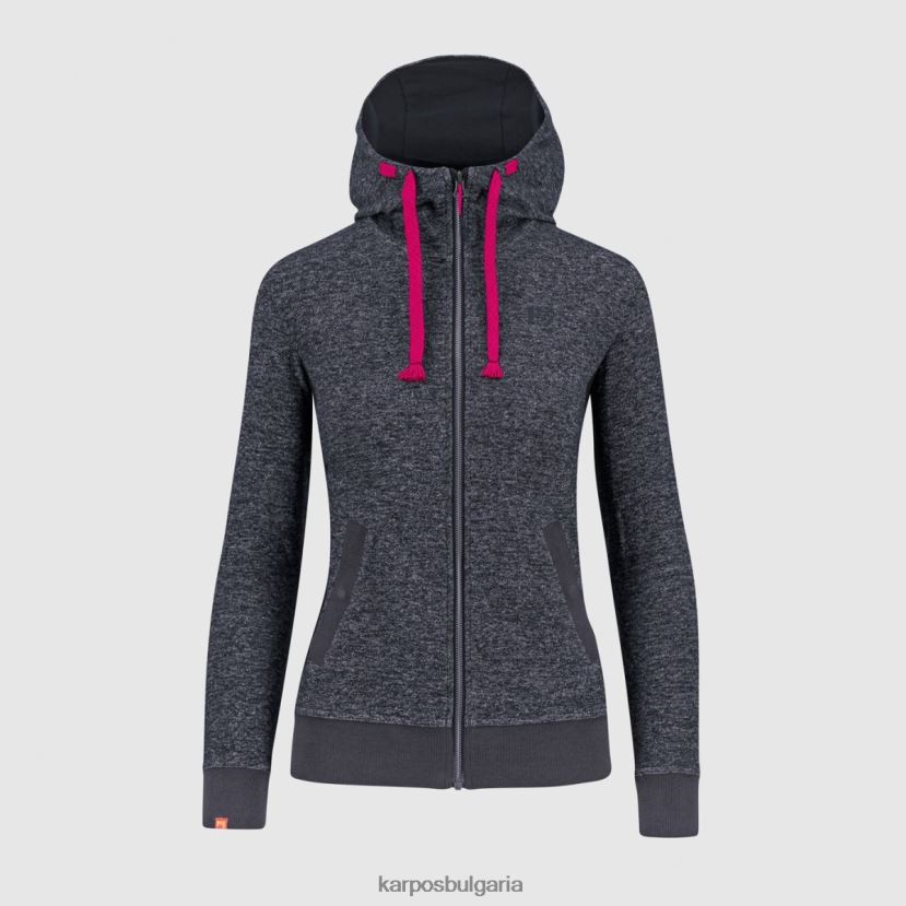 руно| омбре син меланж Жени Karpos totoga коноп с качулка с пълен цип FZ08Z1118