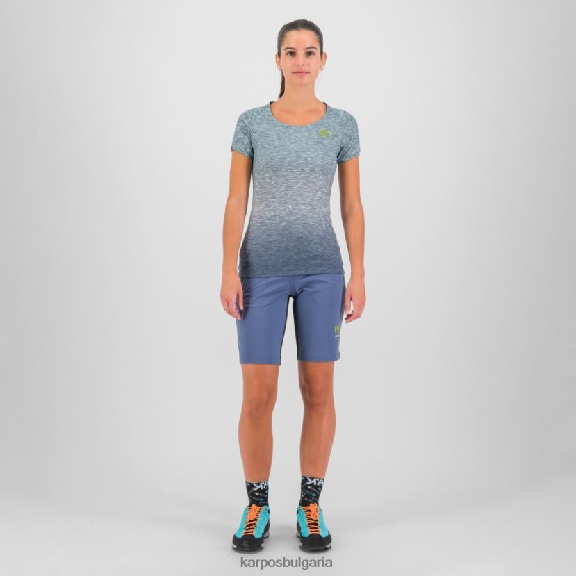 тениска| реколта индиго/аквамарин Жени Karpos прато пиаца с фланелка FZ08Z1270