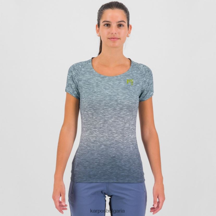 тениска| реколта индиго/аквамарин Жени Karpos прато пиаца с фланелка FZ08Z1270