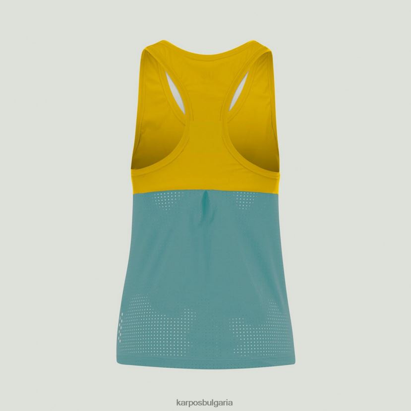тениска| лимонено къри/адриатическо синьо Жени Karpos бързо с върха FZ08Z1348