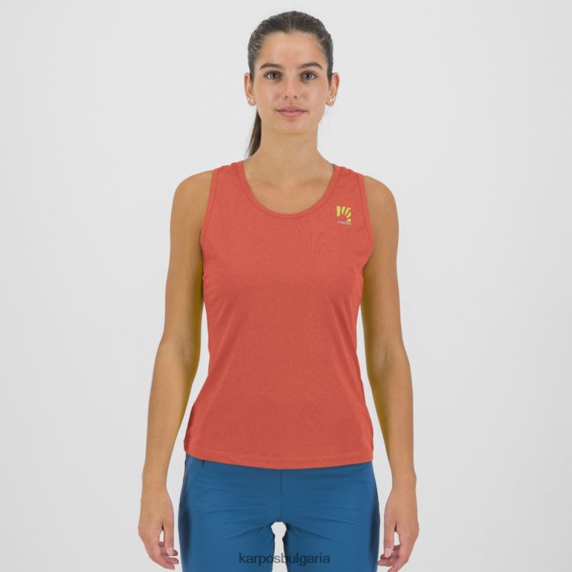 тениска| горещ корал/винтидж индиго/облак Жени Karpos лома с върха FZ08Z1382