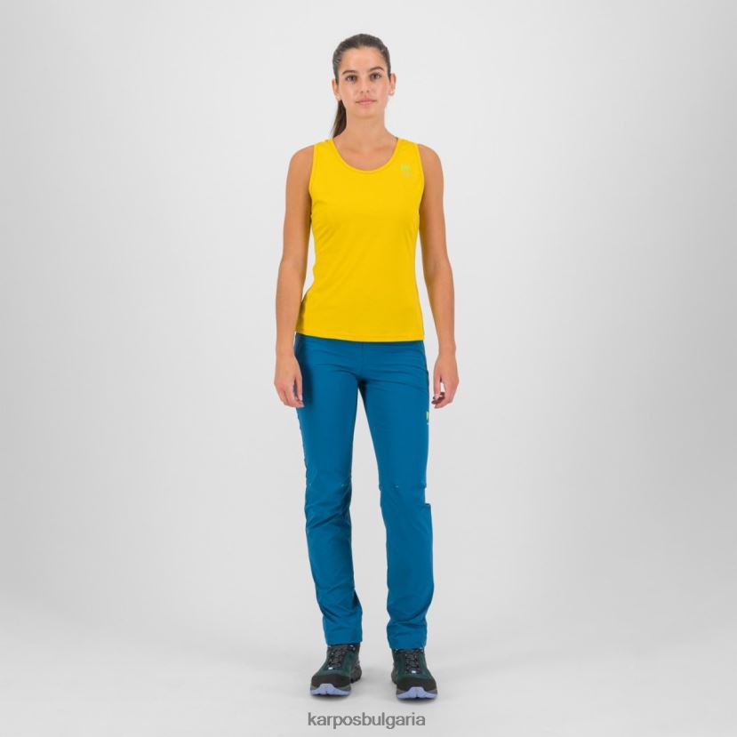 тениска| лимонено къри/адриатическо синьо/кор Жени Karpos лома с върха FZ08Z1386