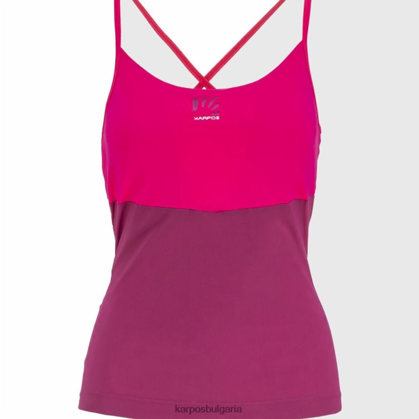 тениска| малиново излъчване/кабаре Жени Karpos easyfrizz с топ FZ08Z1287