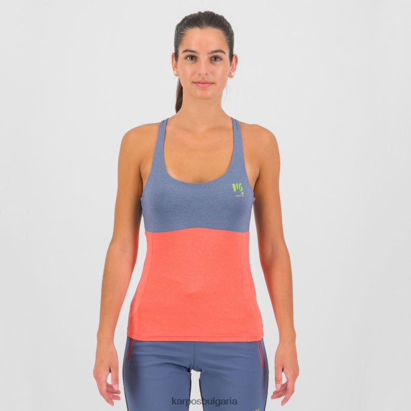 тениска| ретро индиго/горещ корал Жени Karpos бик evo w топ FZ08Z1327