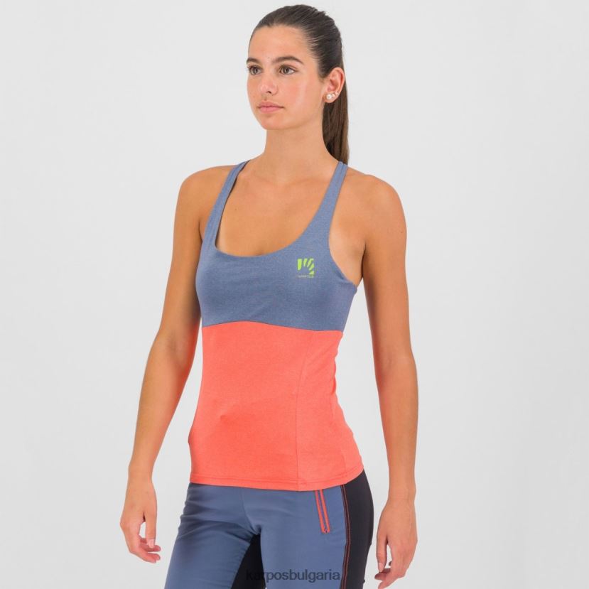 тениска| ретро индиго/горещ корал Жени Karpos бик evo w топ FZ08Z1327