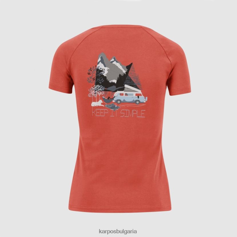 тениска| горещ корал Жени Karpos genzianella с тениска FZ08Z1366