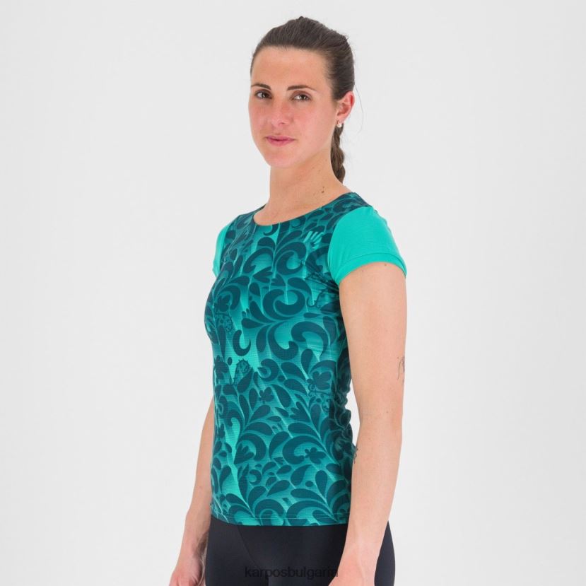 тениска| басейн зелен/рефл.езерце Жени Karpos loma печат w трико FZ08Z1306