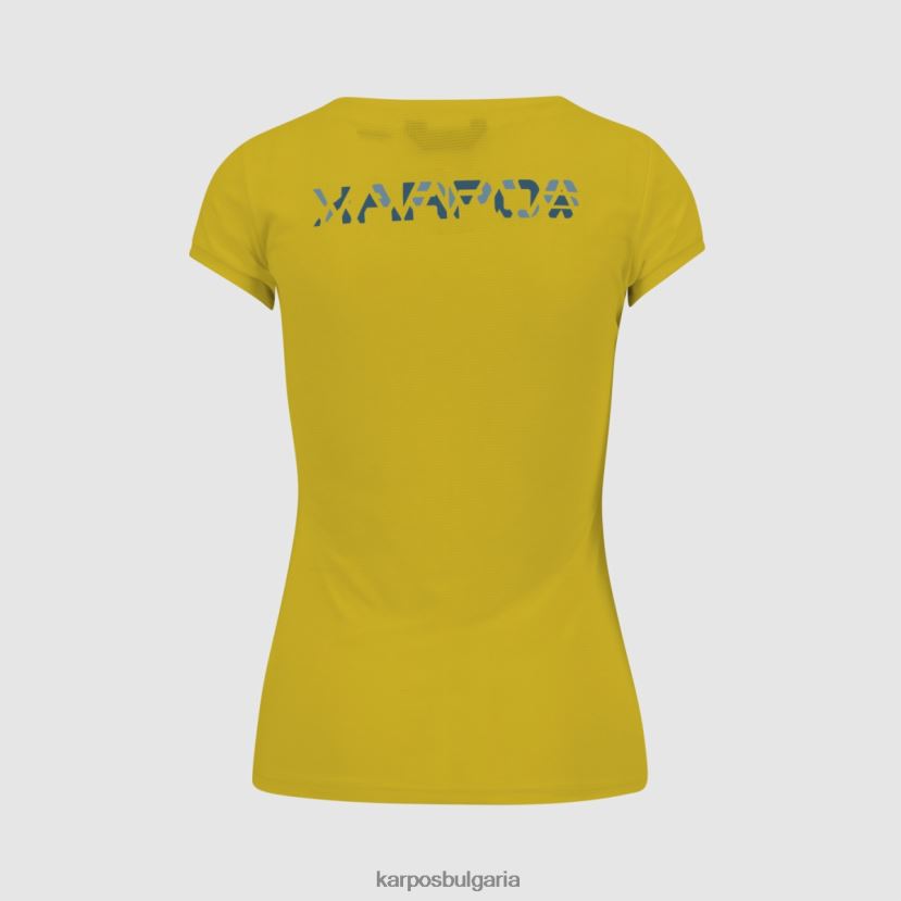 тениска| лимонено къри/адриатическо синьо/кор Жени Karpos loma w трико FZ08Z1377