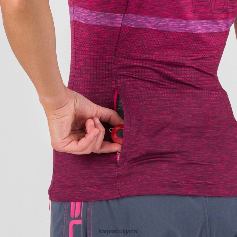 тениска| малиново излъчване/кабаре Жени Karpos verve w tee FZ08Z1253