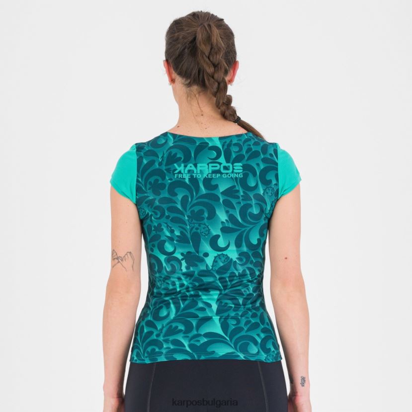 тениска| bluebird/мароканско синьо Жени Karpos loma печат w трико FZ08Z1307