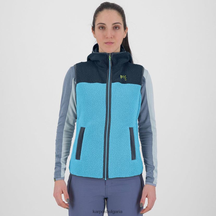 жилетка| син атол/полунощ Жени Karpos Худи с жилетка от 80-те FZ08Z1093