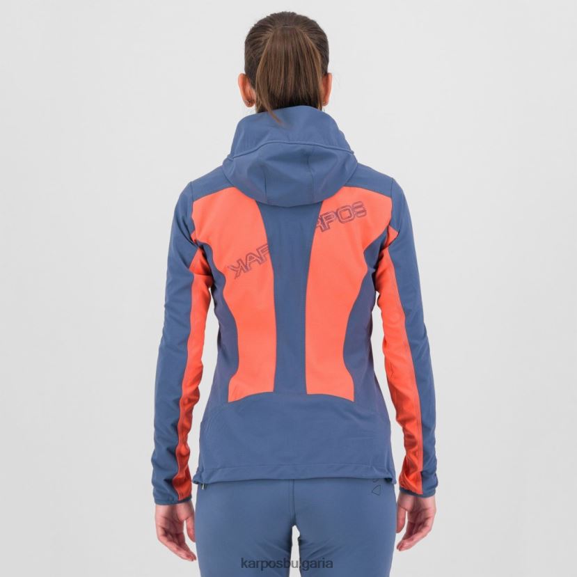 яке| горещ корал/винтидж индиго Жени Karpos парете със сако FZ08Z1097