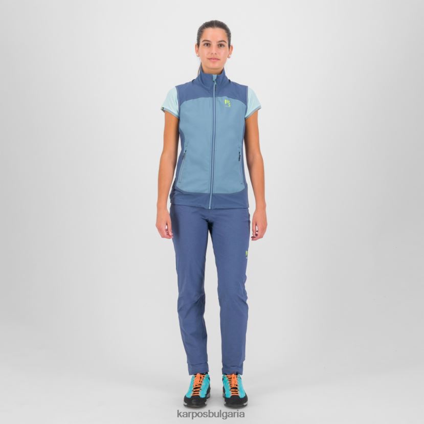 жилетка| пролетно езеро/винтидж индиго Жени Karpos парете с жилетка FZ08Z1103