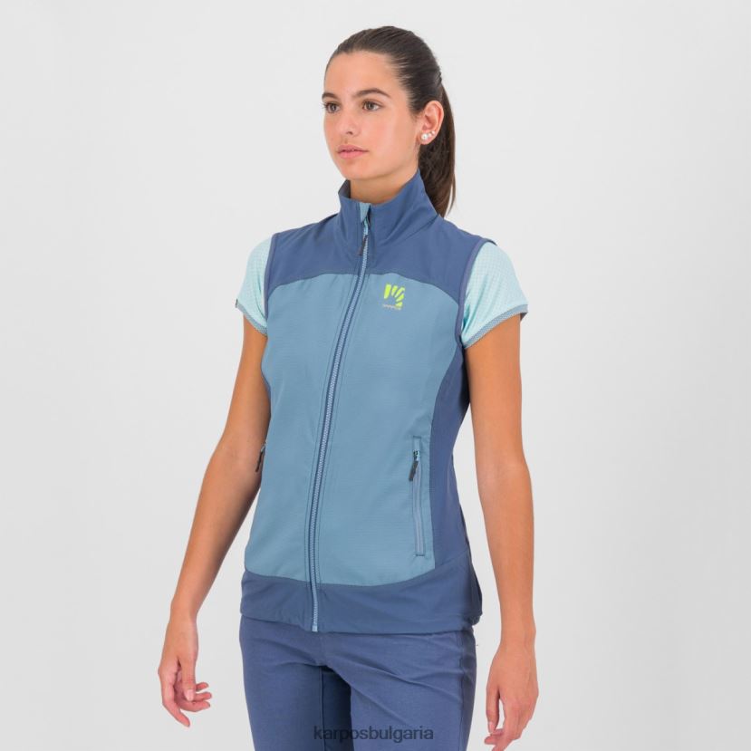 жилетка| пролетно езеро/винтидж индиго Жени Karpos парете с жилетка FZ08Z1103