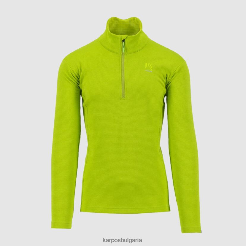 качулка| лайм зелено мъже Karpos пицоко с половин цип FZ08Z283