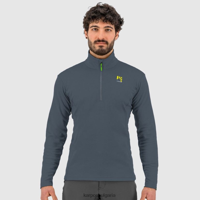 качулка| тъмен шисти мъже Karpos пицоко с половин цип FZ08Z286