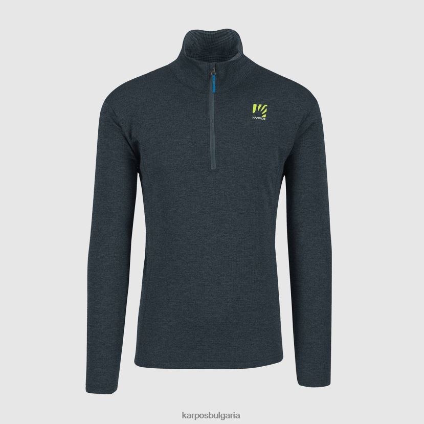 качулка| тъмен шисти мъже Karpos пицоко с половин цип FZ08Z293