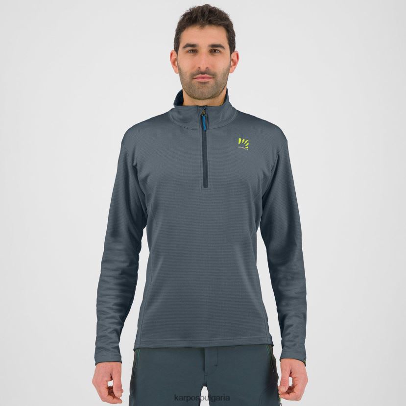 качулка| тъмен шисти мъже Karpos пицоко с половин цип FZ08Z293
