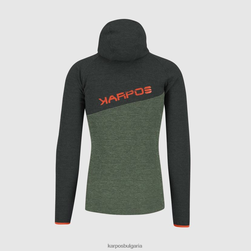 качулка| мащерка/черен пясък мъже Karpos суичър camoscio с цял цип FZ08Z178