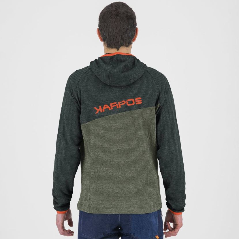 качулка| мащерка/черен пясък мъже Karpos суичър camoscio с цял цип FZ08Z178