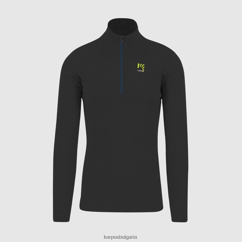 качулка| черен мъже Karpos croda лек половин цип FZ08Z279