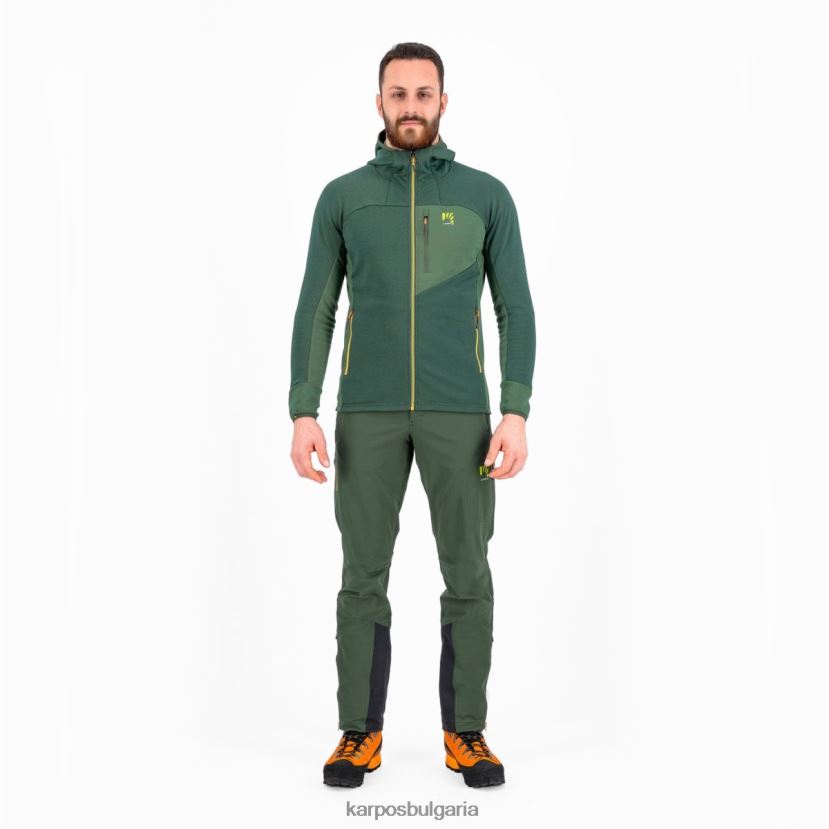 качулка| джунгла зелено/опушен бор мъже Karpos суичър mezzodi полар FZ08Z205