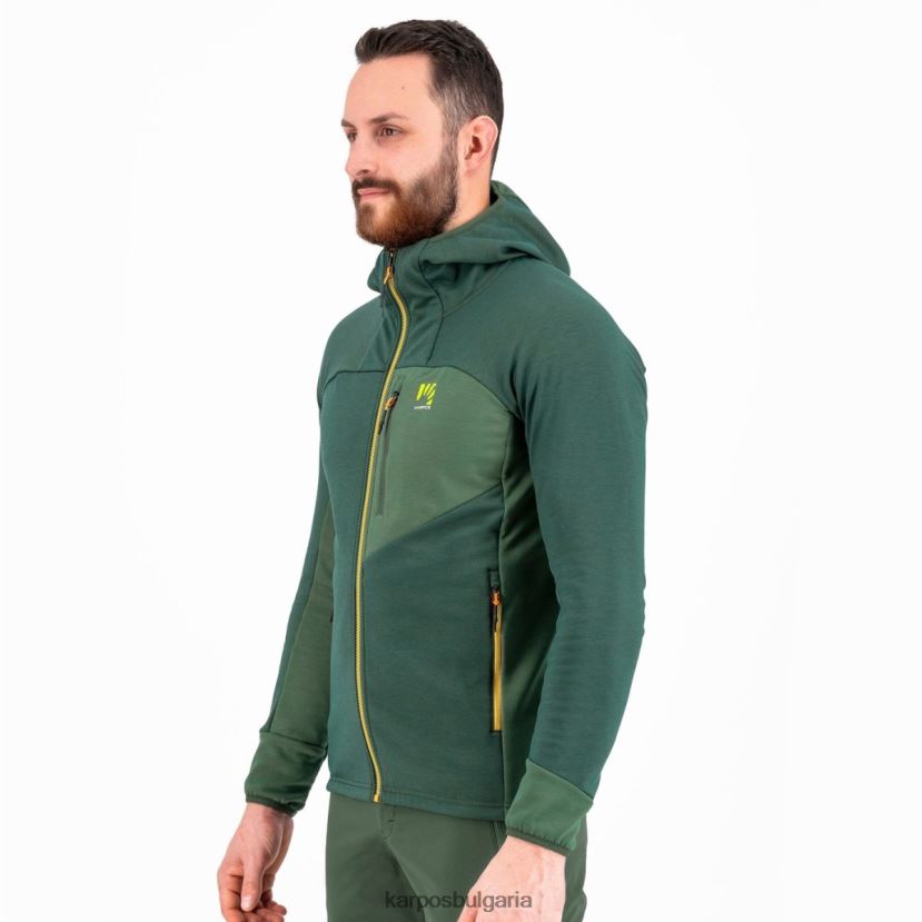 качулка| джунгла зелено/опушен бор мъже Karpos суичър mezzodi полар FZ08Z205