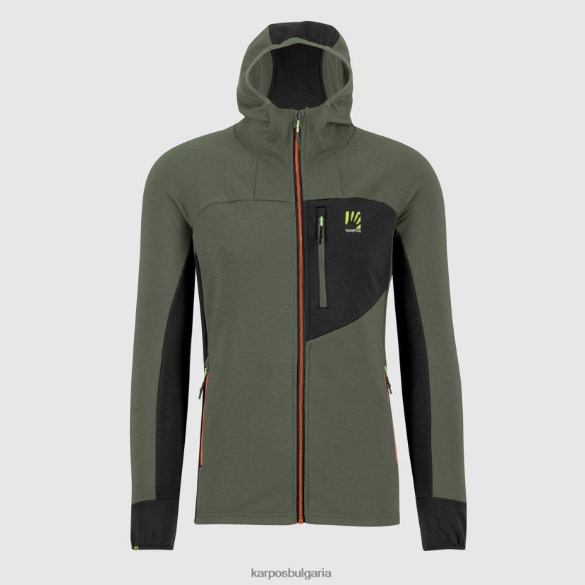 качулка| мащерка/черен пясък мъже Karpos суичър mezzodi полар FZ08Z206