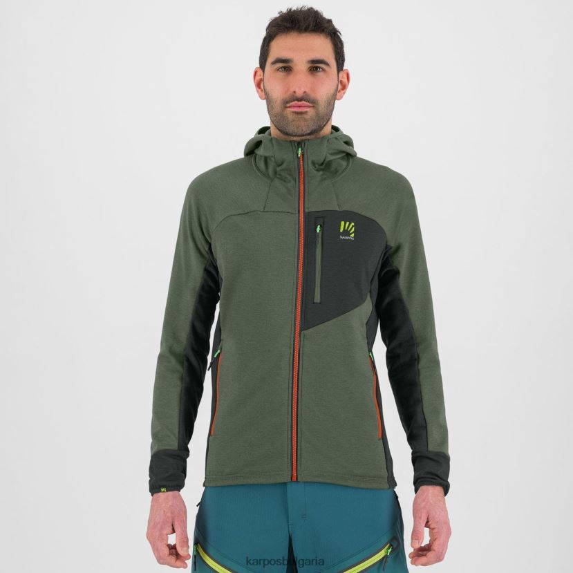 качулка| мащерка/черен пясък мъже Karpos суичър mezzodi полар FZ08Z206