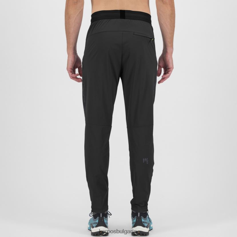 панталон| черен мъже Karpos лесен панталон с накъдряне FZ08Z543