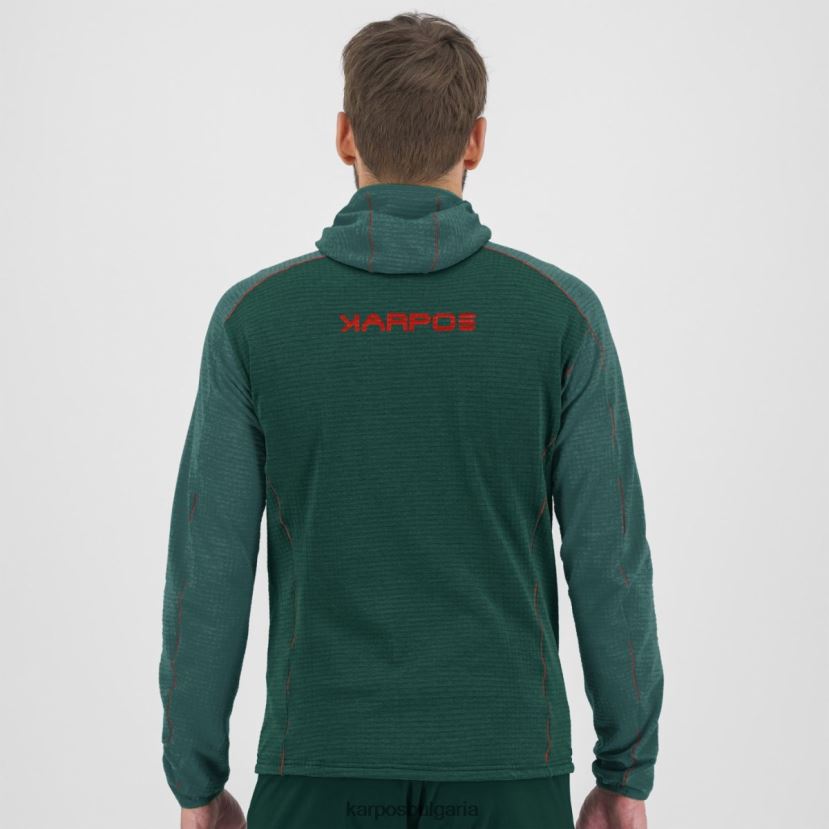 руно| тъмно море/балсам мъже Karpos качулка с пълен цип ambrizzola FZ08Z225