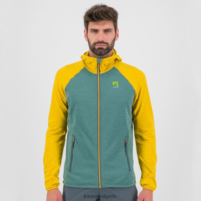 руно| северноатлантическо/лимонено къри мъже Karpos качулка с пълен цип ambrizzola FZ08Z227