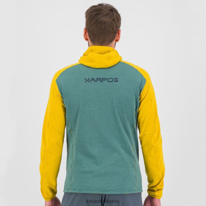 руно| северноатлантическо/лимонено къри мъже Karpos качулка с пълен цип ambrizzola FZ08Z227