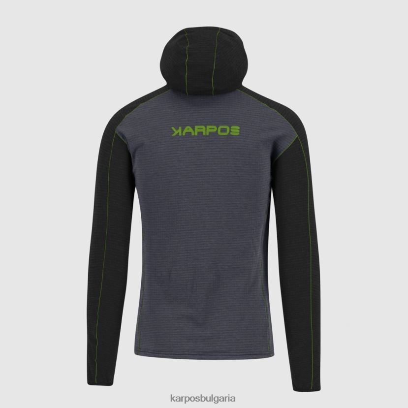 руно| омбре синьо/черно мъже Karpos качулка с пълен цип ambrizzola FZ08Z228