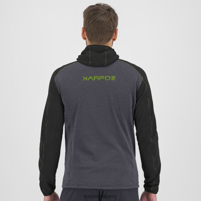 руно| омбре синьо/черно мъже Karpos качулка с пълен цип ambrizzola FZ08Z228