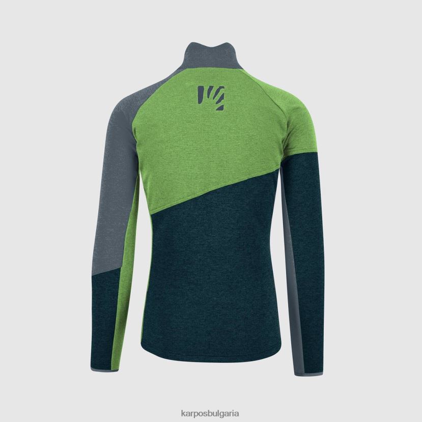 руно| полунощ/зелена светкавица/тъмна летва мъже Karpos federa полар с пълен цип FZ08Z240