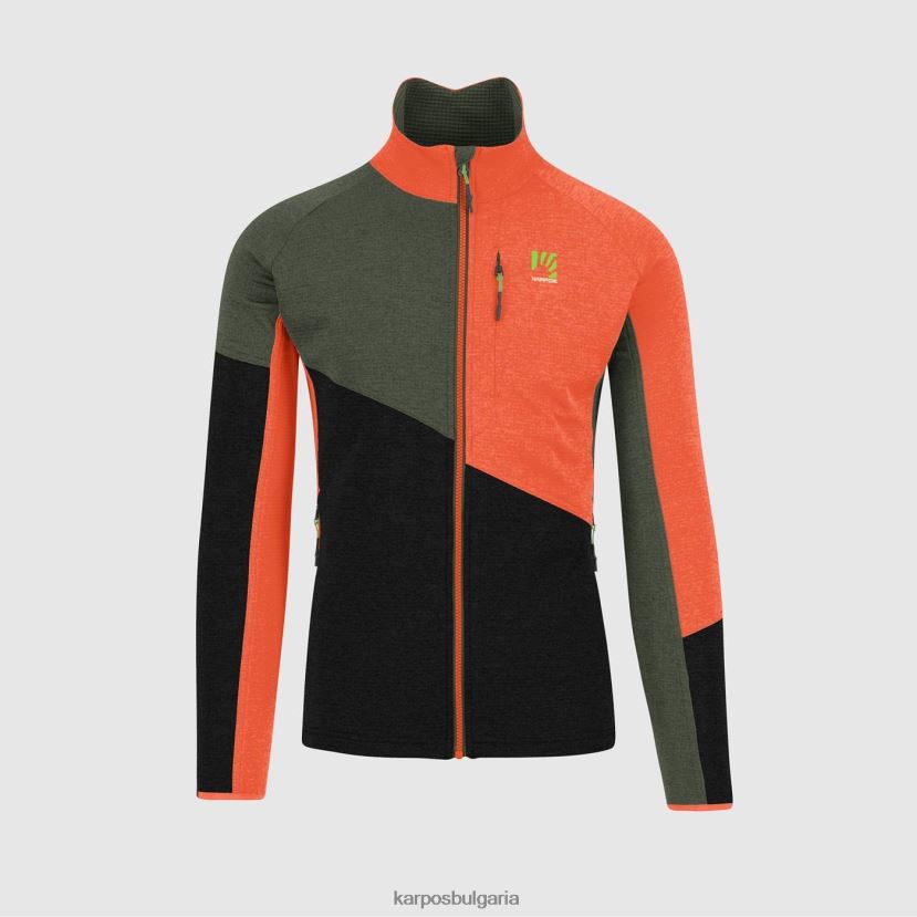 руно| черен пясък/мащерка/пикантен портокал мъже Karpos federa полар с пълен цип FZ08Z241