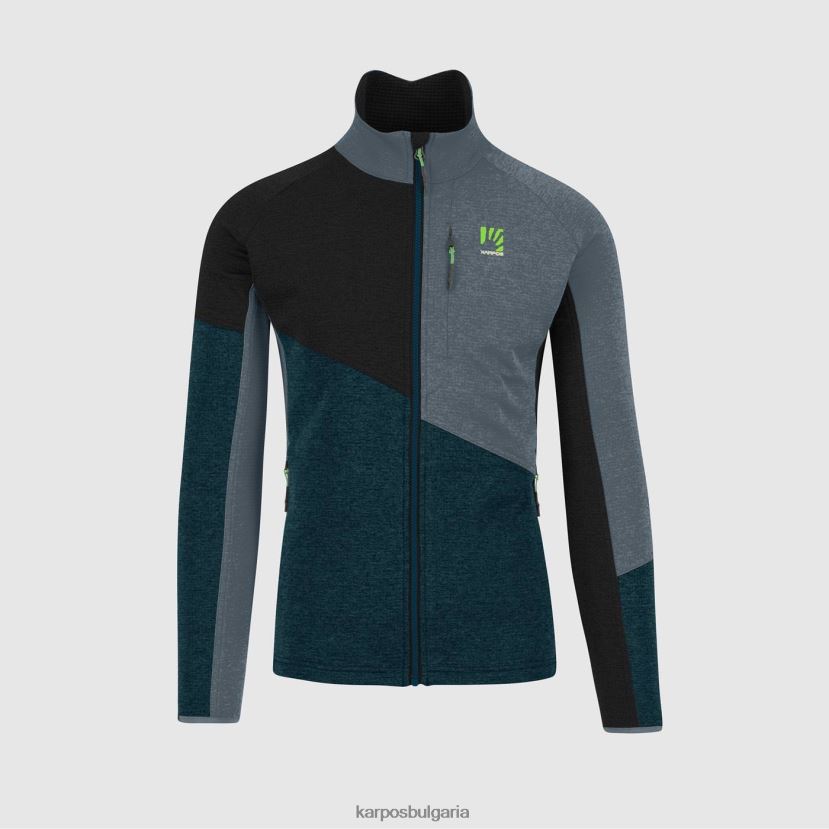 руно| полунощен/черен/тъмен шисти мъже Karpos federa полар с пълен цип FZ08Z242