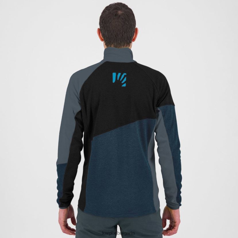 руно| полунощен/черен/тъмен шисти мъже Karpos federa полар с пълен цип FZ08Z242