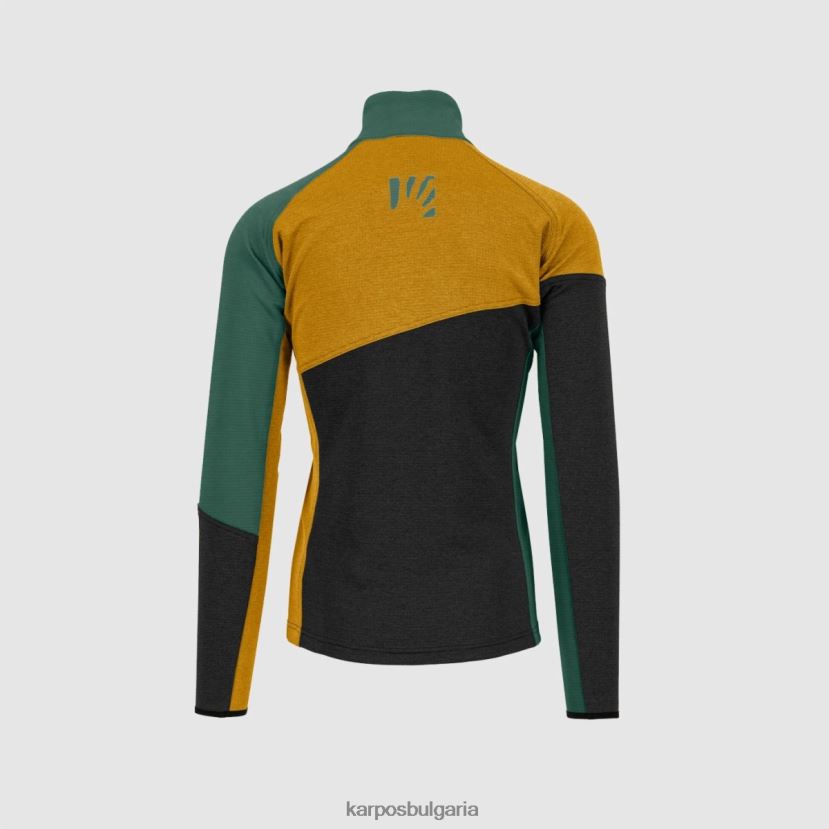 руно| черно/златни люспи/дим бор мъже Karpos federa полар с половин цип FZ08Z264